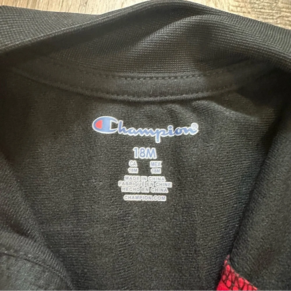 NEW!‎ Champion Infant Boy’s Tracksuit, Black and Red, Zip Up, Classic, 18m
